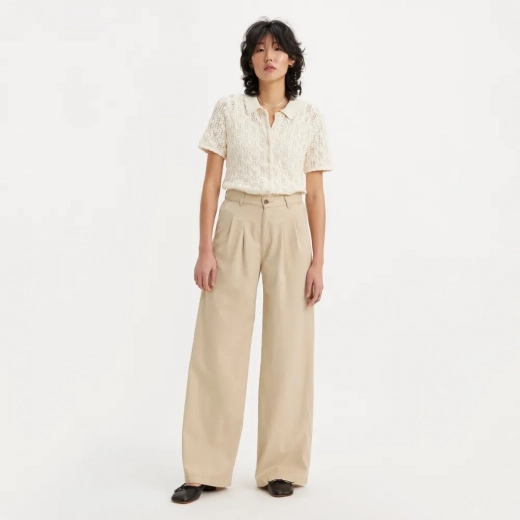 PacSun Eco Cream Linen Trousers | PacSun